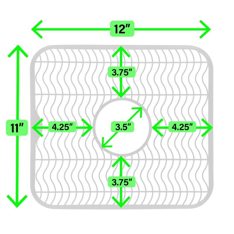 DecorRack 2 Sink Protectors for Kitchen Sink, Plastic 12" x 11" Dish Rack, Protect Sink from Stains, Damage, Scratches, Dishwasher Safe Grid Mat for Kitchen (2 Pack, White) - Image 2